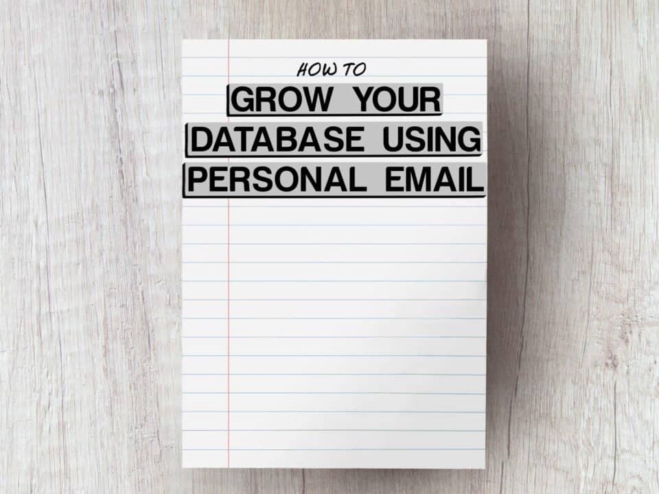 photo for personal email article displaying how to grow your database using personal email