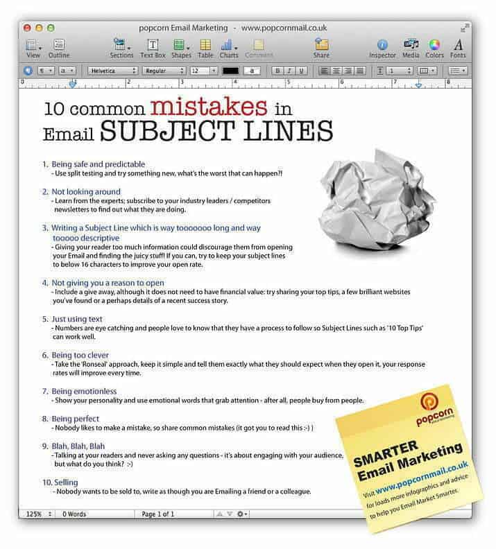 screenshot image of 10 common subject lines mistakes