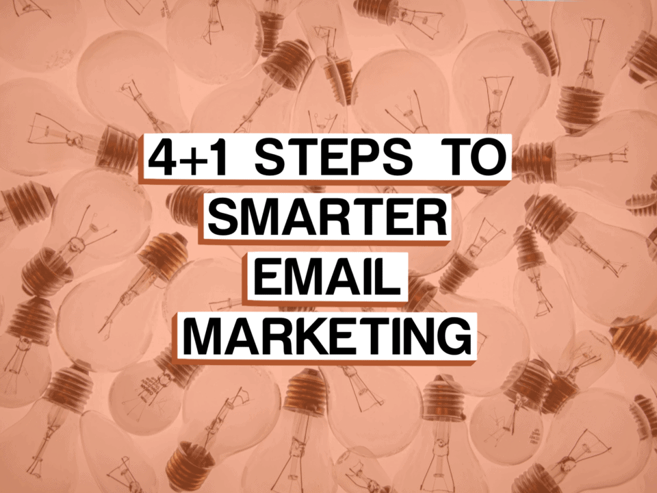 photo for Smarter email marketing article displaying 4+1 Steps to smarter email marketing