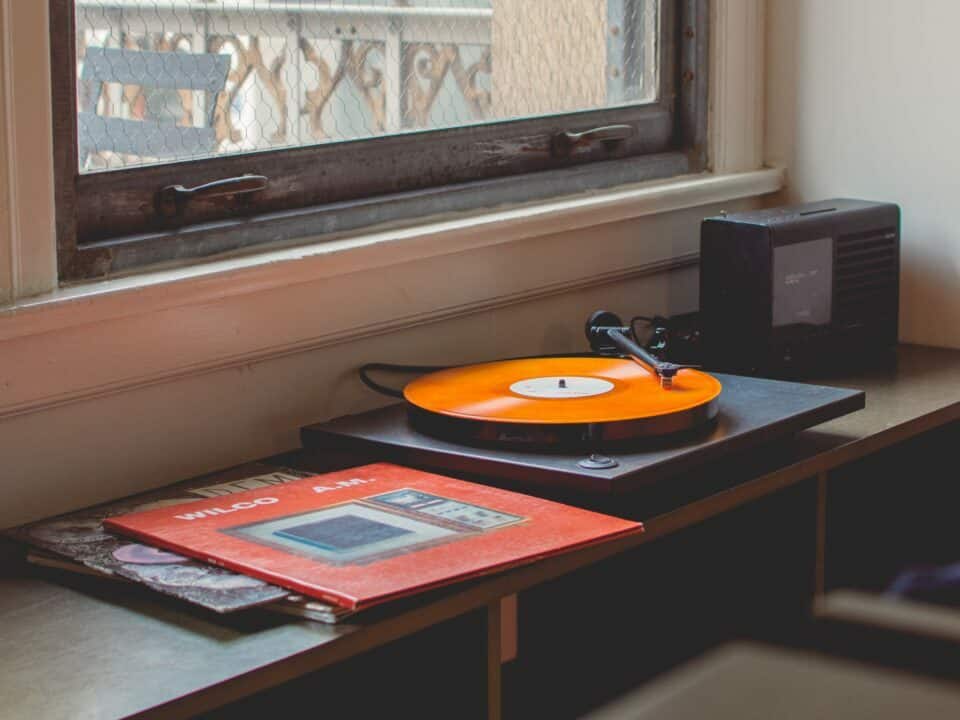 image of vintage vynil on a table near a window for the article how old and effective your crm data is?