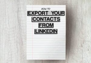 record card reading How to Export your contacts from linkedin