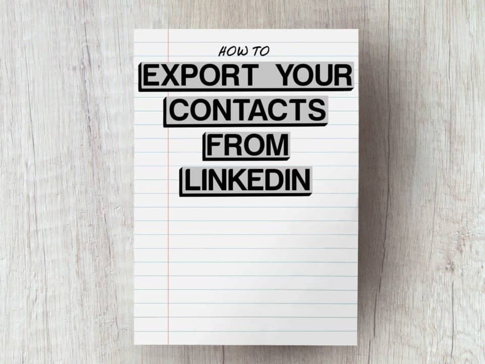 record card reading How to Export your contacts from linkedin