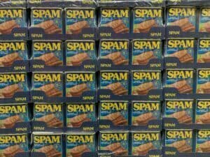 photo for spam filter article displaying image of spam on tin beef