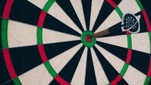 image of dartboard with a dart in its centre for the article Jacket Fantastic - How a Jacket Landed the Opportunity of a Lifetime