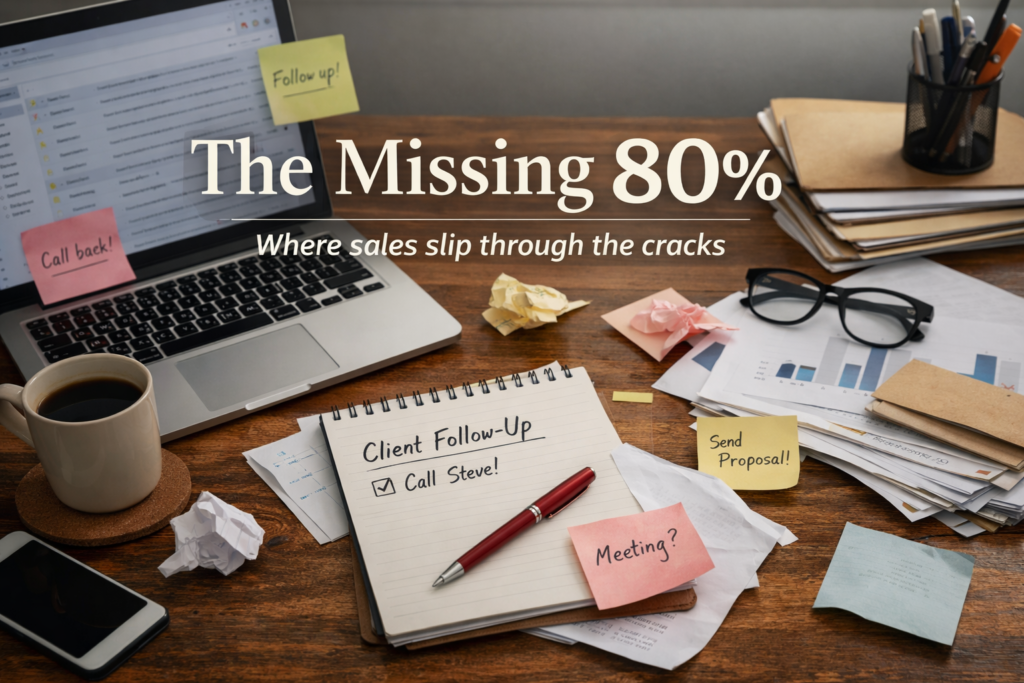 missed sales opportunities caused by poor follow-up