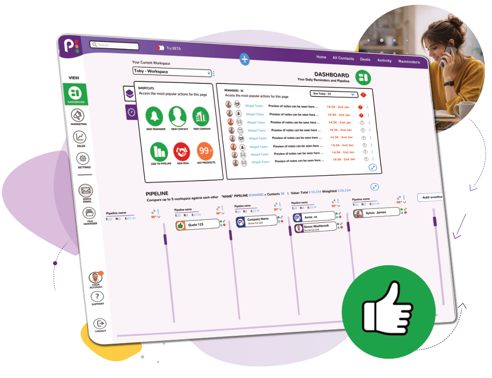 You've Signed Up - Thanks! 1 CRM Account Setup Hero